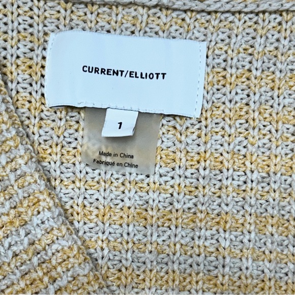 Current Elliott Cardigan Light Yellow and tan Size:1 (S/M) NWOT - Picture 3 of 6